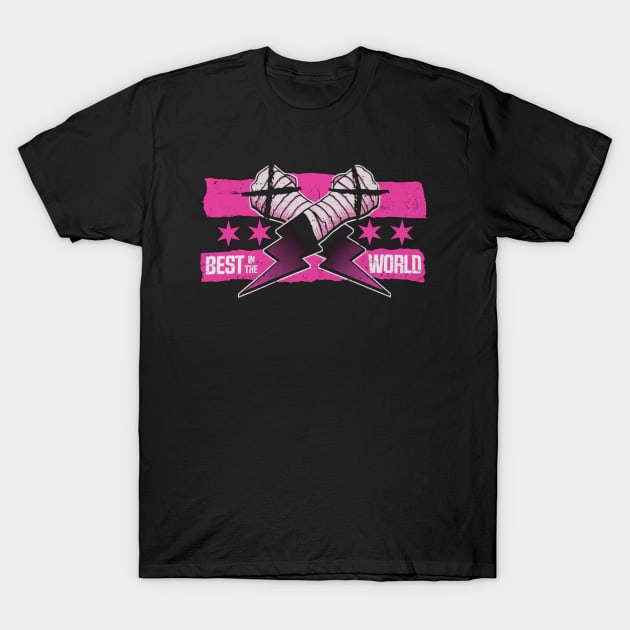 CM Punk Best In The World Pink T-Shirt by ClarityMacaws